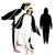 Damen- und Herren-Kostüm Overall Pinguin, Gr. XL bis 190cm Körpergröße - Plüschkostüm, Tierkostüm