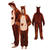 Damen- und Herren-Kostüm Overall Känguru, Gr. M-L bis 180cm Körpergröße - Plüschkostüm, Tierkostüm - Größe M-L