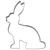 SALE Ausstechform Hase sitzend, ca. 6 cm