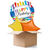 Ballongrsse Happy-Birthday / Herzlichen Glckwunsch Bright Stripe XL, 3 Ballons