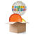 Ballongrsse Happy-Birthday / Herzlichen Glckwunsch Rainbow Orbz, 3 Ballons