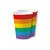 Becher, recycelbar aus Pappe, Rainbow Pride, 200ml, 10 Stck