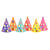 Partyh�te Punkte � Farbig sortiert � 16 cm � 6 St�ck