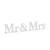 Holz-Schriftzug Mr und Mrs - Wei�, ca. 50 � 9,5 cm
