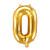 Folienballon Zahl 0 - 35 cm - Gold