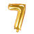 Folienballon Zahl 7 - 35 cm - Gold - Zahl: 7