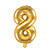 Folienballon Zahl 8 - 35 cm - Gold - Zahl: 8