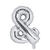 Folienballon &-Zeichen - 35 cm - Silber - Symbol: &