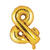 Folienballon &-Zeichen - 35 cm - Gold - Symbol: &