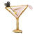 Folienballon Cocktail-Glas - 126 x 93 cm