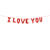 Folienballon I Love You - 260 � 40 cm - Rot