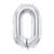 Folienballon Gro� Zahl 0 - 86 cm - Silber