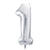 Folienballon Gro� Zahl 1 - 86 cm - Silber - Zahl: 1