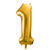 Folienballon Gro� Zahl 1 - 86 cm - Gold - Zahl: 1