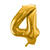 Folienballon Gro� Zahl 4 - 86 cm - Gold - Zahl: 4
