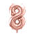 Folienballon Gro� Zahl 8 - 86 cm - Ros�gold - Zahl: 8