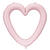 Folienballon Herzrahmen - 86 � 83,5 cm - Hellrosa