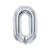 Folienballon Medium Zahl 0 - 72 cm - Silber