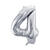 Folienballon Medium Zahl 4 - 72 cm - Silber - Zahl: 4