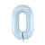 Folienballon Medium Zahl 0 - 72 cm - Hellblau