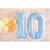 Folienballon Medium Zahl 0 - 72 cm - Hellblau Bild 2