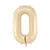Folienballon Medium Zahl 0 - 72 cm - Beige