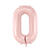 Folienballon Medium Zahl 0 - 72 cm - Hellrosa