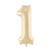 Folienballon Medium Zahl 1 - 72 cm - Beige - Zahl: 1