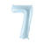 Folienballon Medium Zahl 7 - 72 cm - Hellblau - Zahl: 7