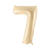 Folienballon Medium Zahl 7 - 72 cm - Beige - Zahl: 7