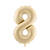 Folienballon Medium Zahl 8 - 72 cm - Beige - Zahl: 8
