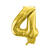 Folienballon Medium Zahl 4 - 72 cm - Gold - Zahl: 4