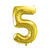 Folienballon Medium Zahl 5 - 72 cm - Gold - Zahl: 5