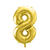 Folienballon Medium Zahl 8 - 72 cm - Gold - Zahl: 8