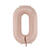 Folienballon Medium Zahl 0 - 72 cm - Dunkelbeige matt
