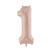 Folienballon Medium Zahl 1 - 72 cm - Dunkelbeige matt - Zahl: 1