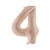 Folienballon Medium Zahl 4 - 72 cm - Dunkelbeige matt - Zahl: 4