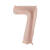 Folienballon Medium Zahl 7 - 72 cm - Dunkelbeige matt - Zahl: 7