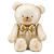 Folienballon Teddyb�r sitzend - 75 � 84 cm - Creme