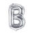 Folienballon Buchstabe B - 35 cm - Silber - Buchstabe: B