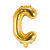 Folienballon Buchstabe C - 35 cm - Gold - Buchstabe: C