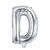 Folienballon Buchstabe D - 35 cm - Silber - Buchstabe: D