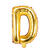 Folienballon Buchstabe D - 35 cm - Gold - Buchstabe: D
