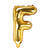 Folienballon Buchstabe F - 35 cm - Gold - Buchstabe: F