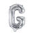 Folienballon Buchstabe G - 35 cm - Silber - Buchstabe: G