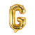 Folienballon Buchstabe G - 35 cm - Gold - Buchstabe: G