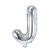 Folienballon Buchstabe J - 35 cm - Silber - Buchstabe: J