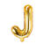 Folienballon Buchstabe J - 35 cm - Gold - Buchstabe: J
