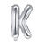 Folienballon Buchstabe K - 35 cm - Silber - Buchstabe: K