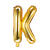 Folienballon Buchstabe K - 35 cm - Gold - Buchstabe: K